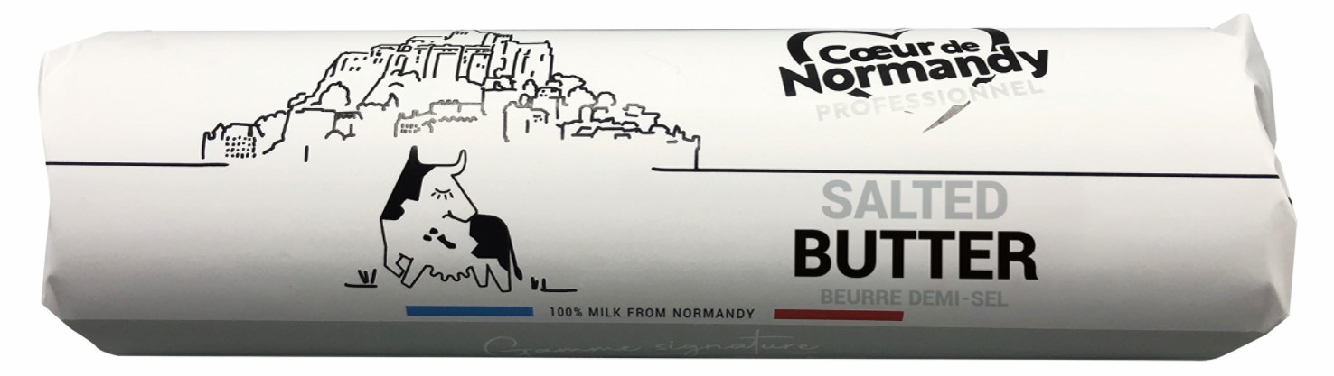 Beurre demi-sel Cœur de Normandy Gamme Professionnelle rouleau 500g