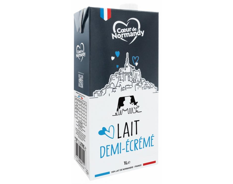 Lait demi-écrémé Cœur de Normandy 1L