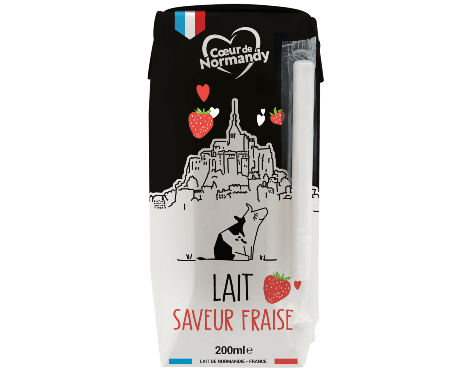 lait à la fraise