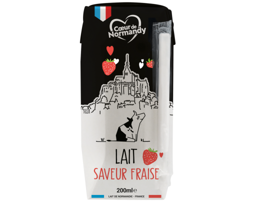 lait à la fraise